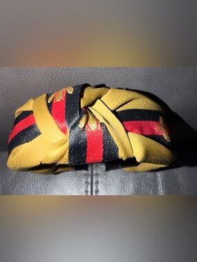 Striped Knot Headband in Mustard, Bee Black & Red